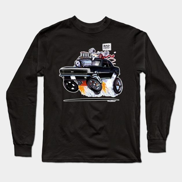 RAT POWER 1968 Black Camaro Long Sleeve T-Shirt by vincecrain